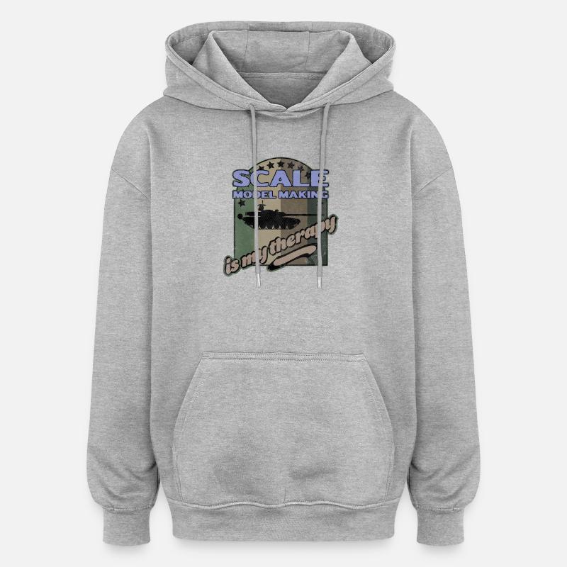 Scale Model Making Therapy - Oversized Unisex Hoodie - heather grey