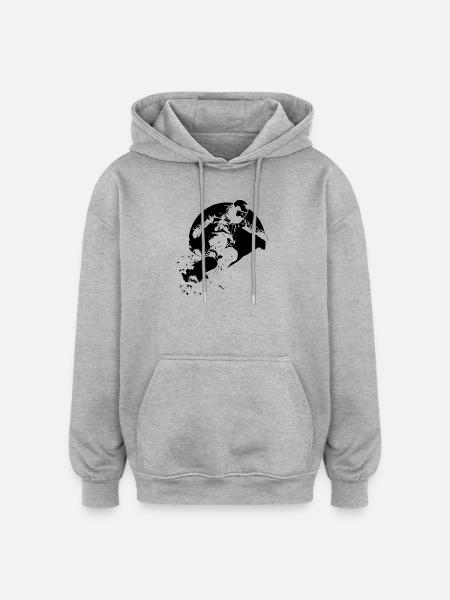 Snowboarder - Oversized Unisex Hoodie - Grau meliert