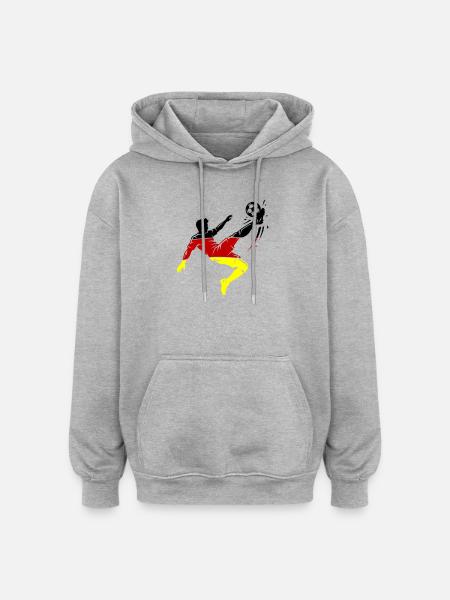 Overhead kick Germany Football - Oversized Unisex Hoodie - heather grey
