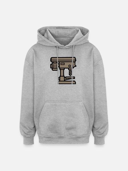 Stand Drill Tool Icon - Oversized Unisex Hoodie - heather grey