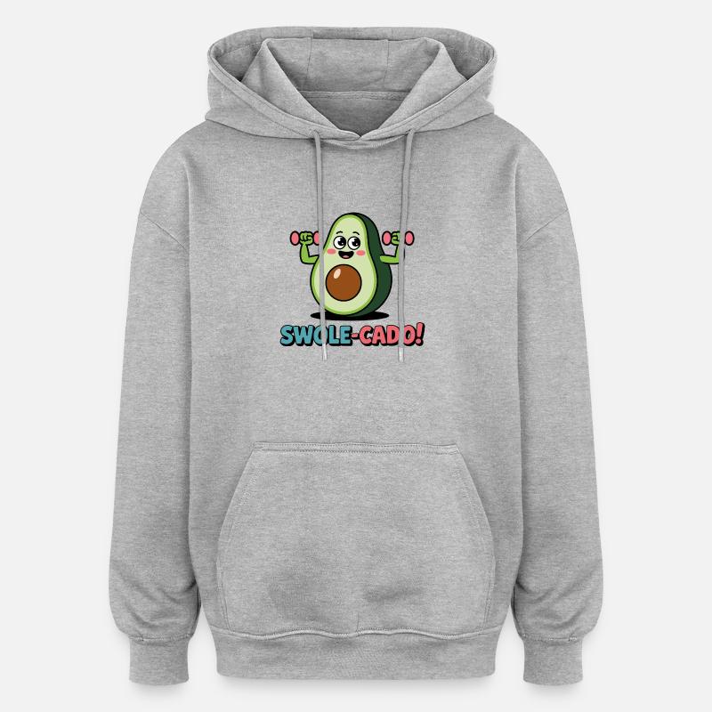 Swole-Cado! - Oversized unisex-hettegenser - gråmelert