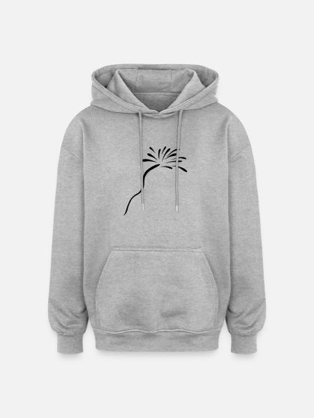 Feuerwerk(1) - Oversized Unisex Hoodie - Grau meliert