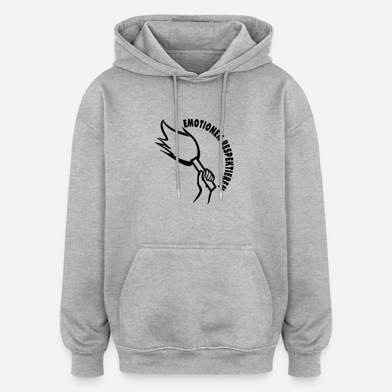 pyro_emotionen - Sweat à capuche oversize unisexe - gris chiné