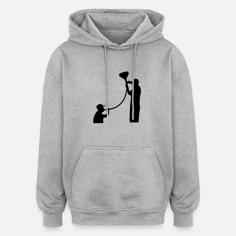 Bière jeu à boire - Sweat à capuche oversize unisexe - gris chiné