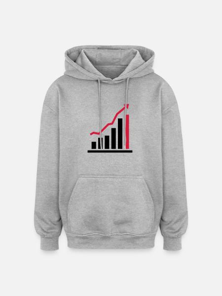erfolgreich_f2 - Sweat à capuche oversize unisexe - gris chiné