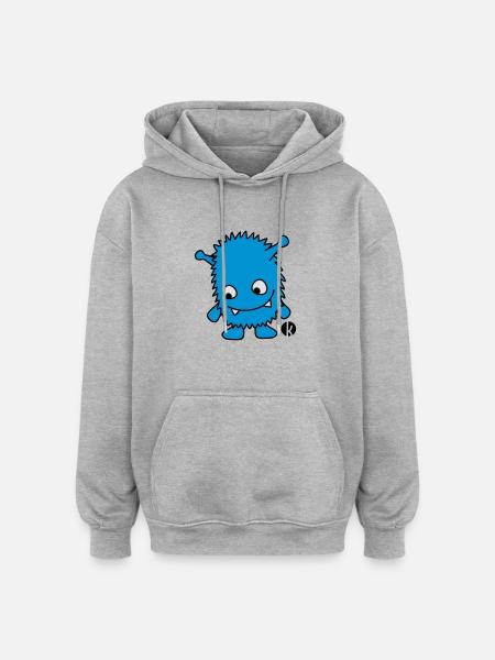 Monster (3ck) - Oversized Unisex Hoodie - heather grey