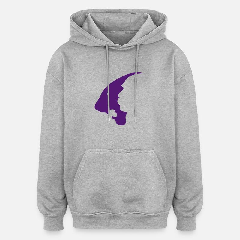 clémenceau - Sweat à capuche oversize unisexe - gris chiné