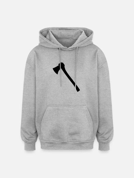 Ax - Oversized Unisex Hoodie - heather grey