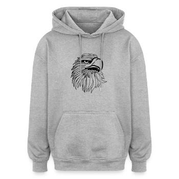 Adler adlerkopf - Oversized Unisex Hoodie - Grau meliert - Vorne - Noah (186cm)