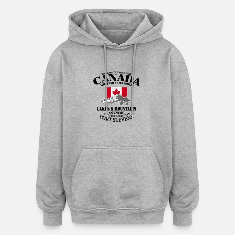 Canada - Kanada - Oversized Unisex Hoodie - Grau meliert