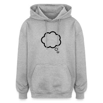Denken - Oversized Unisex Hoodie - Grau meliert - Vorne - Noah (186cm)