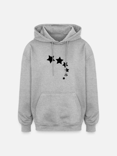 sternenkurve - Oversized Unisex Hoodie - Grau meliert