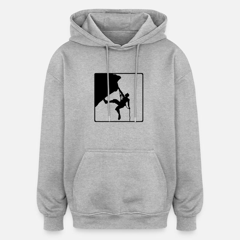 Escalade - Sweat à capuche oversize unisexe - gris chiné