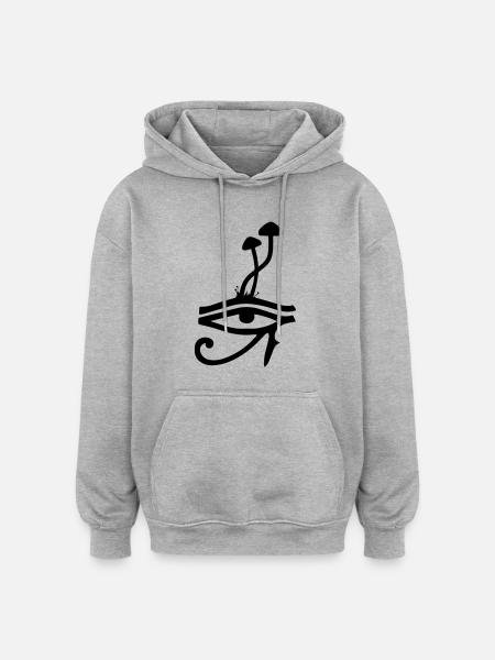 Hyperraum - Oversized Unisex Hoodie - Grau meliert