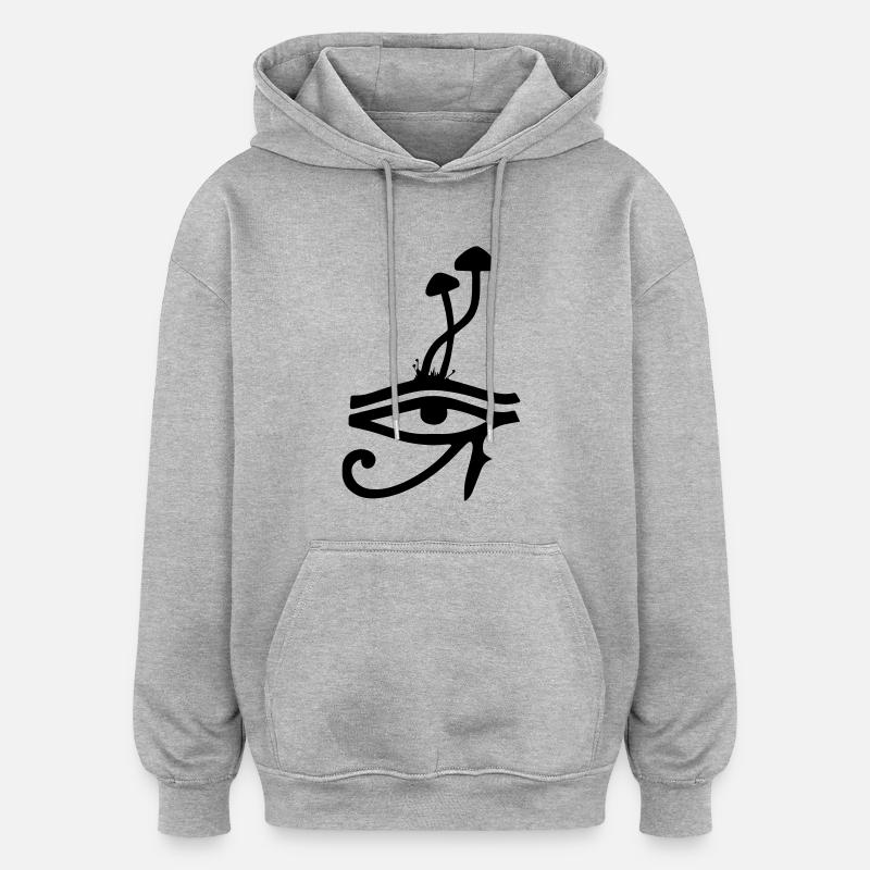 Hyperraum - Oversized Unisex Hoodie - Grau meliert