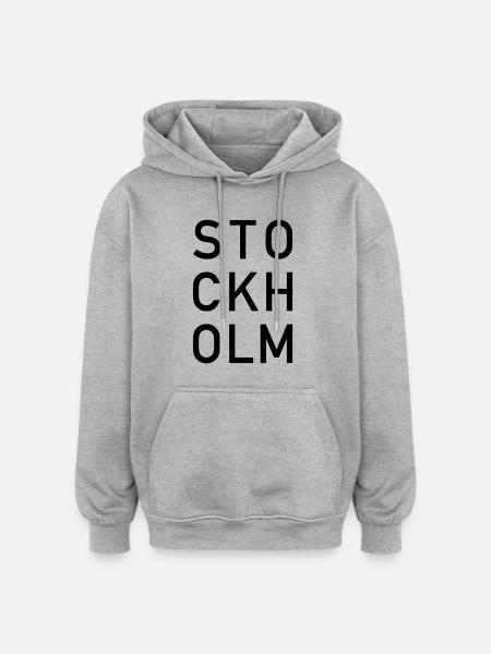 Stockholm - Oversized Unisex Hoodie - Grau meliert