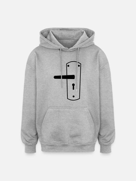 door handle - Oversized Unisex Hoodie - heather grey