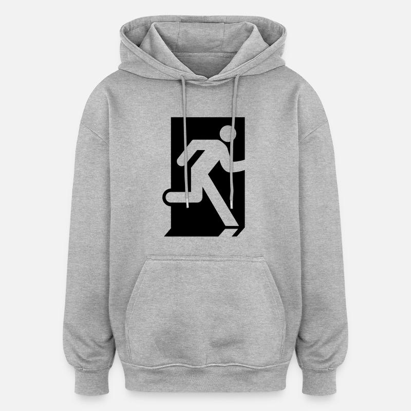 Emergency Exit - Oversized Unisex Hoodie - heather grey