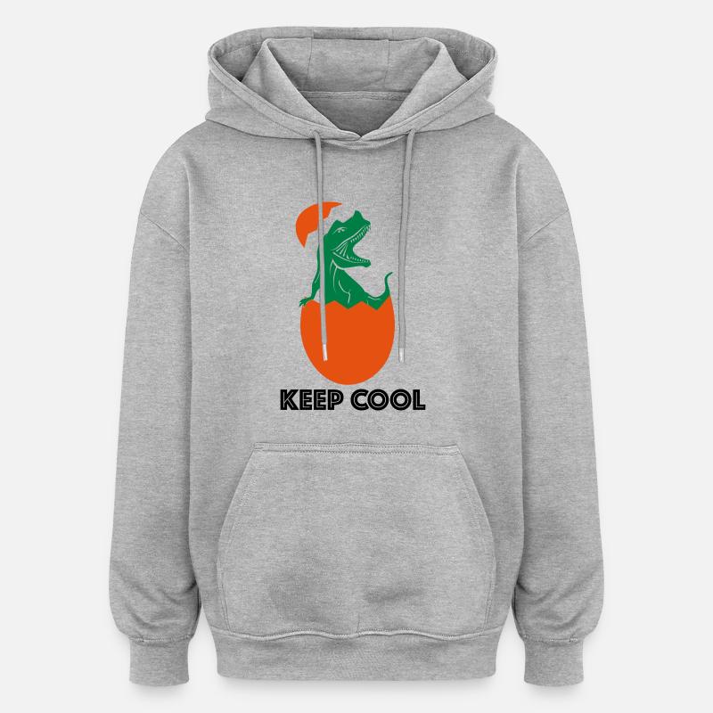DINO COOL JURASSIK CLIMAT - Sweat à capuche oversize unisexe - gris chiné