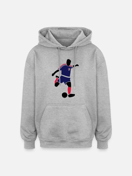 Soocer - France - Oversized Unisex Hoodie - heather grey