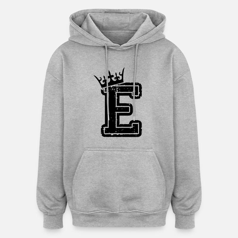 buchstabe_e_king - Oversized Unisex Hoodie - heather grey