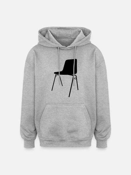 chair - Oversized Unisex Hoodie - heather grey