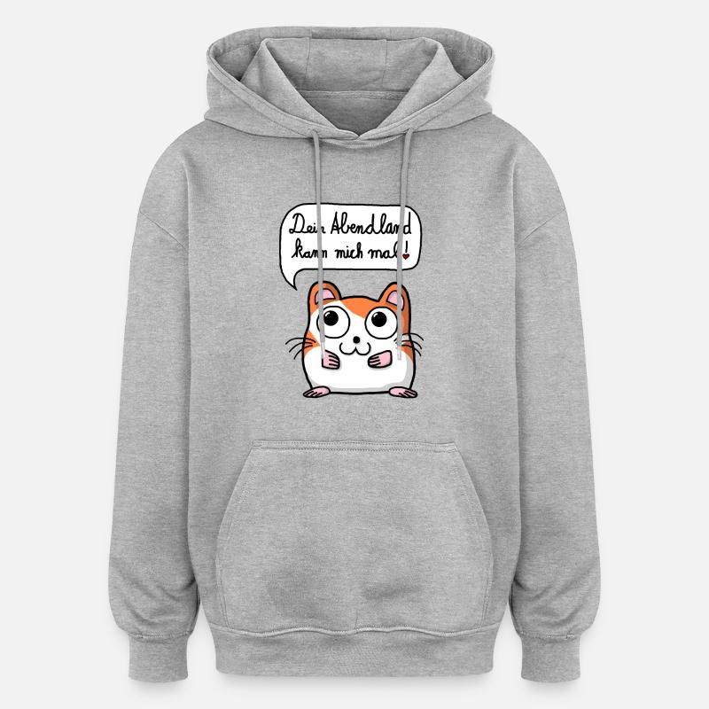 Dein Abendland - Oversized Unisex Hoodie - Grau meliert