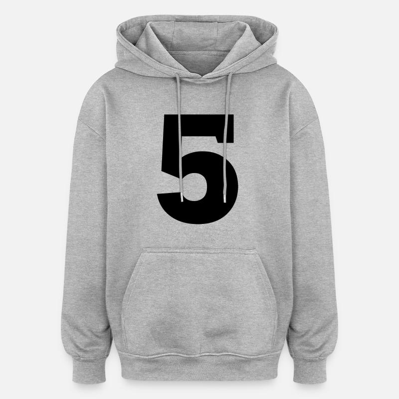 5 - Sweat à capuche oversize unisexe - gris chiné