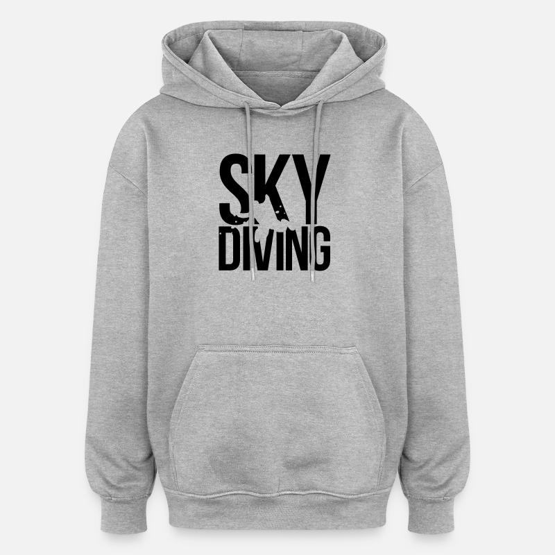 Parachutisme parachutisme - Sweat à capuche oversize unisexe - gris chiné