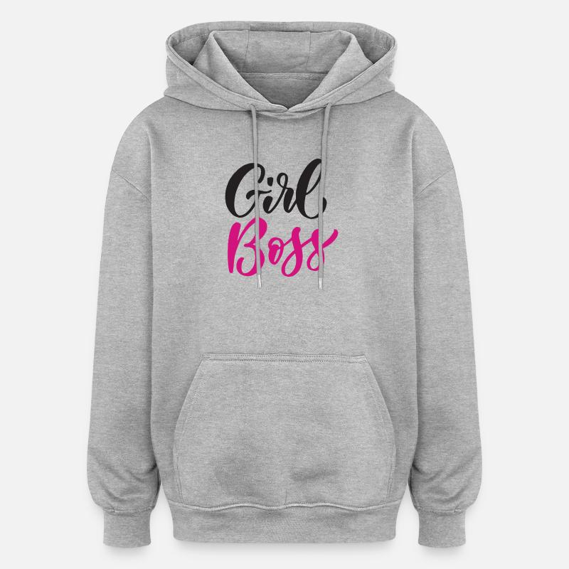 Mädchen Bos-s - Oversized Unisex Hoodie - Grau meliert