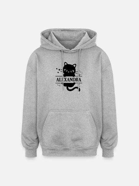 t-shirt Alexandra t-shirt gift idea - Oversized Unisex Hoodie - heather grey