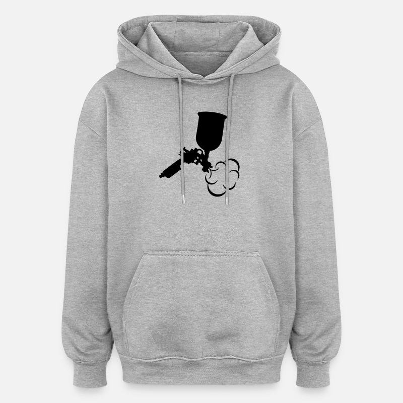 Isolierung sprühen - Oversized Unisex Hoodie - Grau meliert