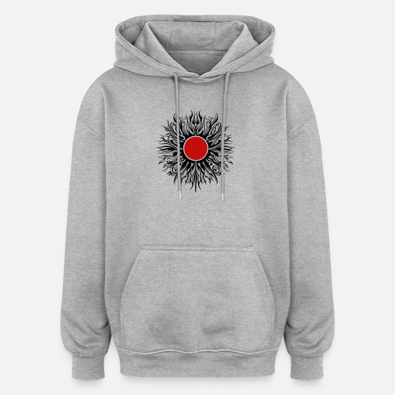 Soleil d’été - Sweat à capuche oversize unisexe - gris chiné