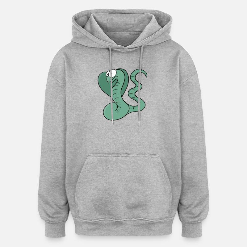 Un serpent mignon - Sweat à capuche oversize unisexe - gris chiné