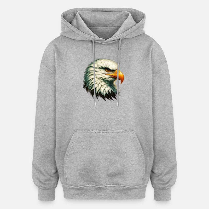 Aigle - Sweat à capuche oversize unisexe - gris chiné