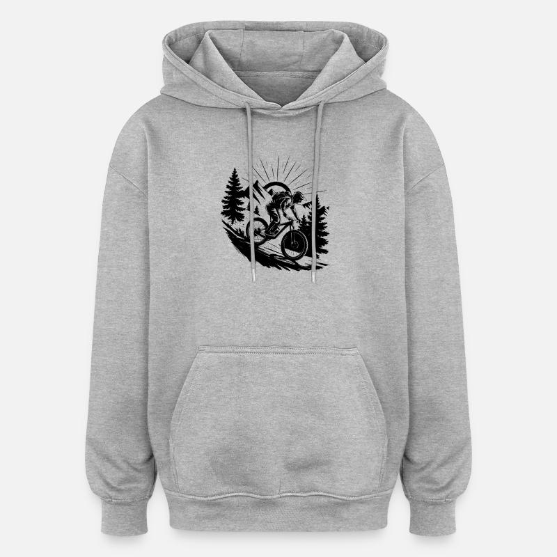 VTT VTT - Sweat à capuche oversize unisexe - gris chiné