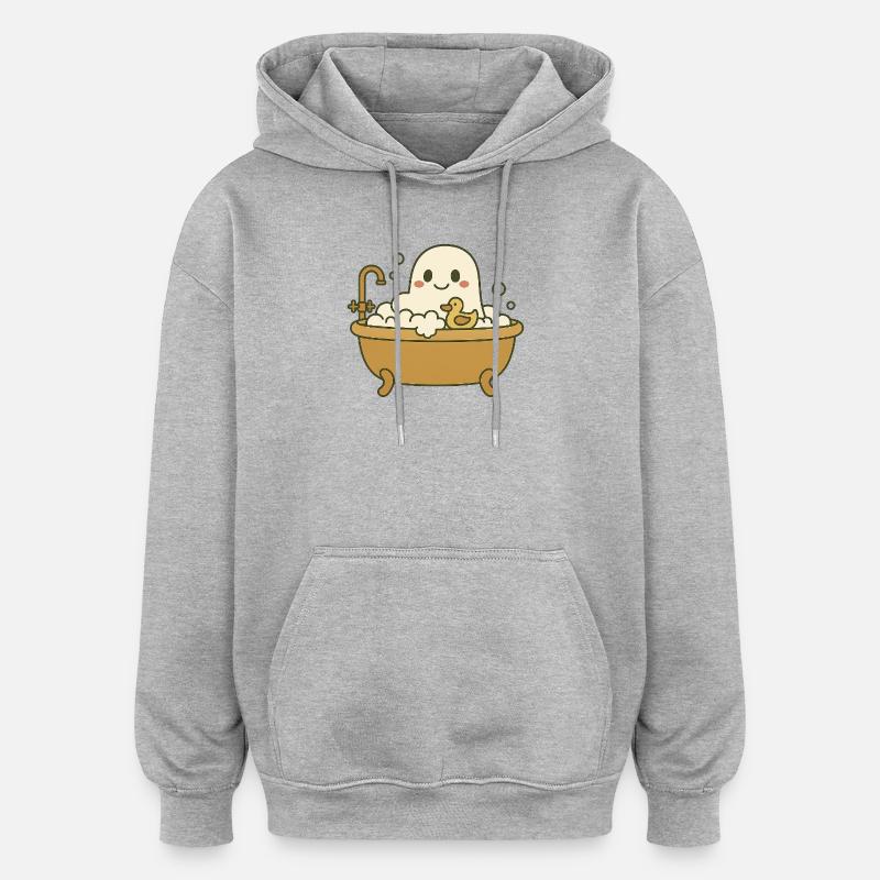 Ghost bubble bath - Oversized Unisex Hoodie - heather grey