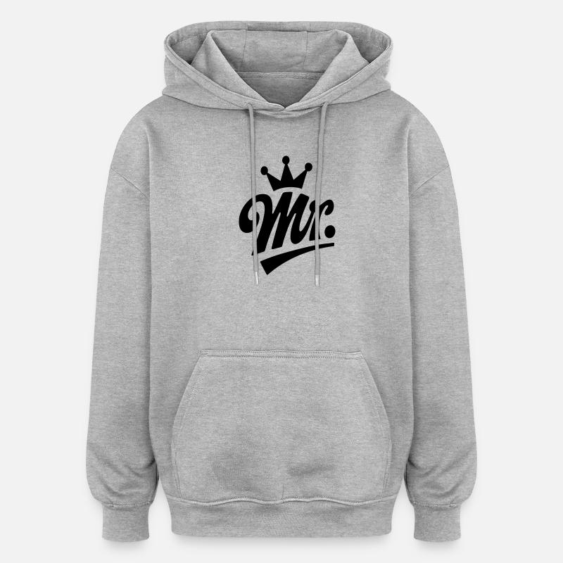 Mr. & Krone, customizable - Oversized Unisex Hoodie - heather grey