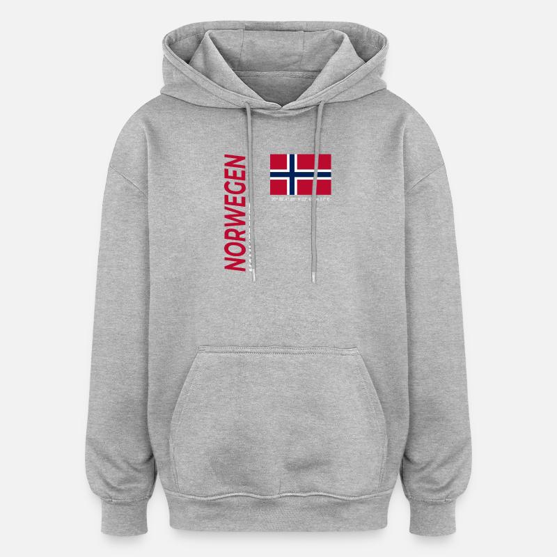 Hammerfest - Sweat à capuche oversize unisexe - gris chiné