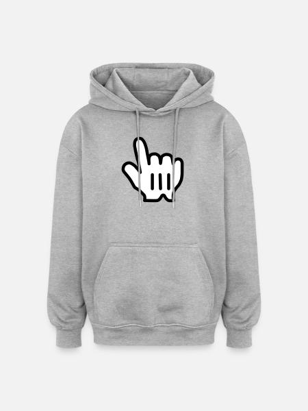 pointinghand - Oversized Unisex Hoodie - heather grey