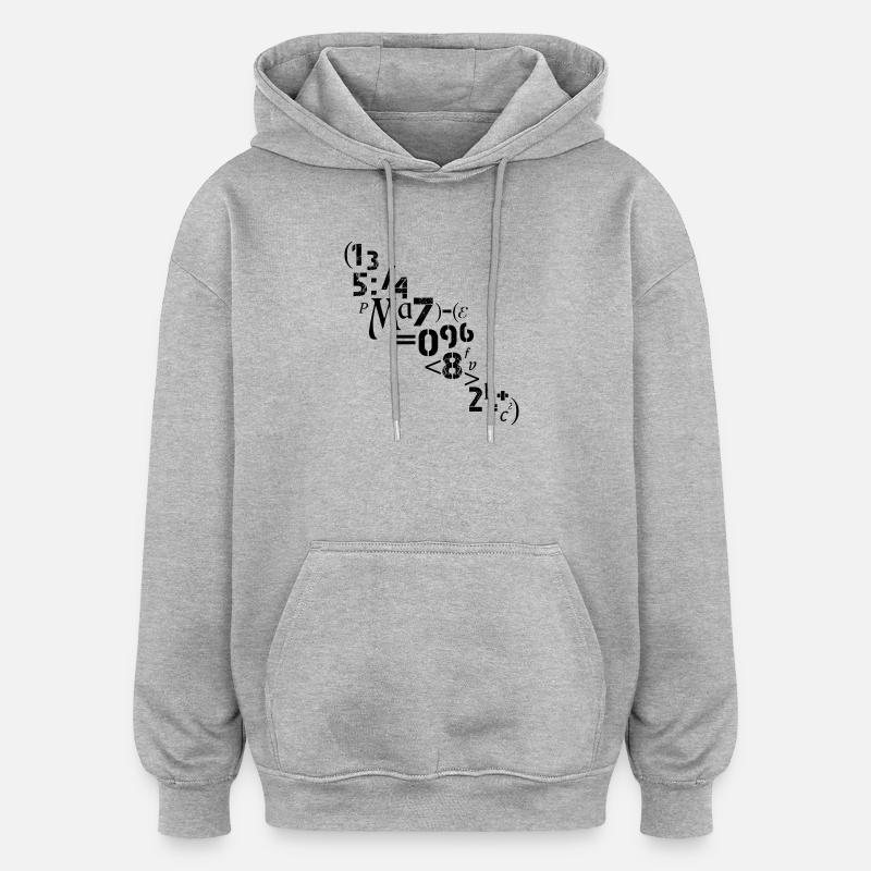 Mathématicien, enseignant Nombres, analyste de signes - Sweat à capuche oversize unisexe - gris chiné