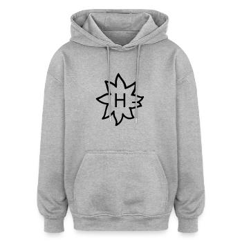 Haflinger - Oversized Unisex Hoodie - Grau meliert - Vorne - Noah (186cm)