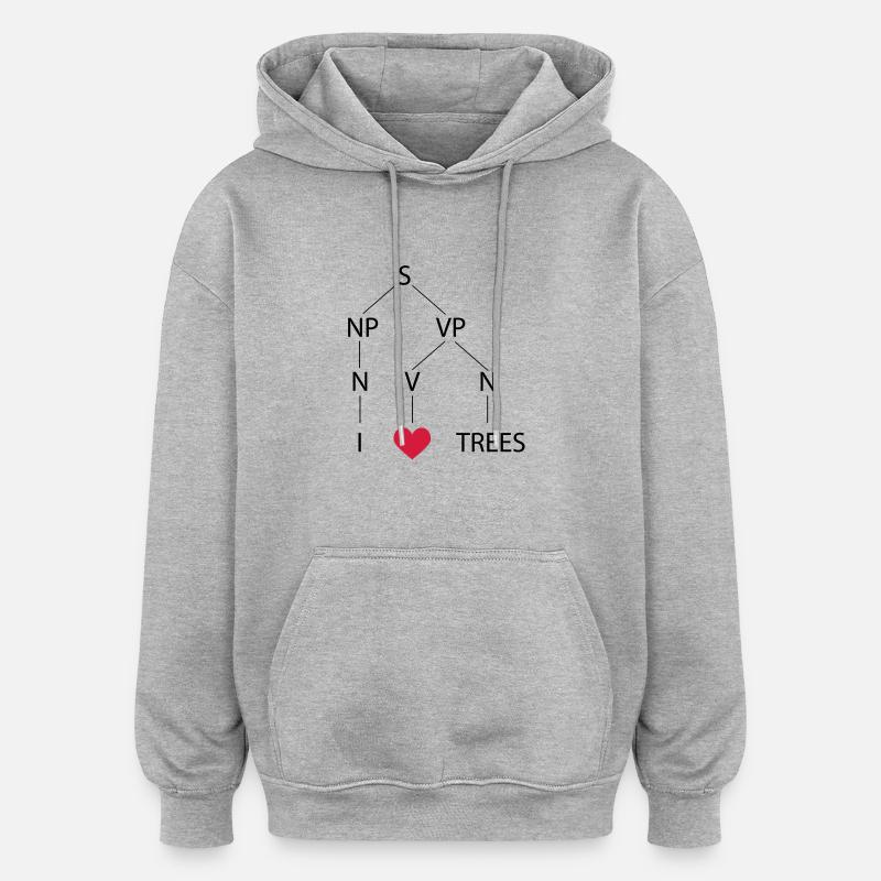 Syntax tree - Oversized Unisex Hoodie - heather grey