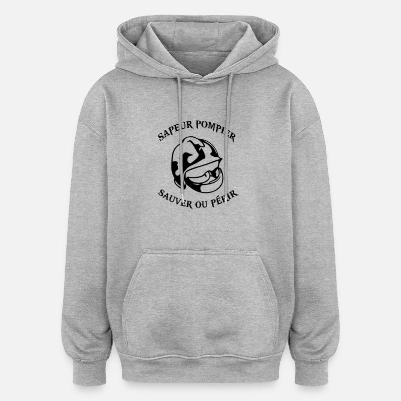 pompier - Oversized Unisex Hoodie - heather grey
