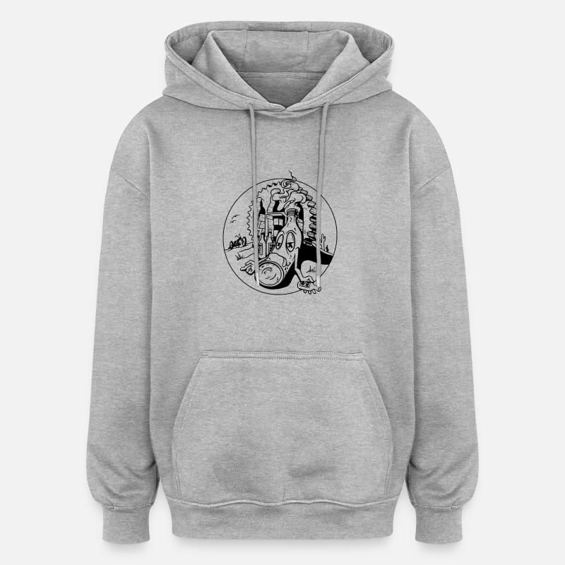 Lay Down - Oversized Unisex Hoodie - Grau meliert