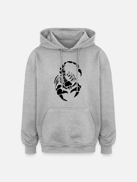 Scorpion - Oversized Unisex Hoodie - heather grey