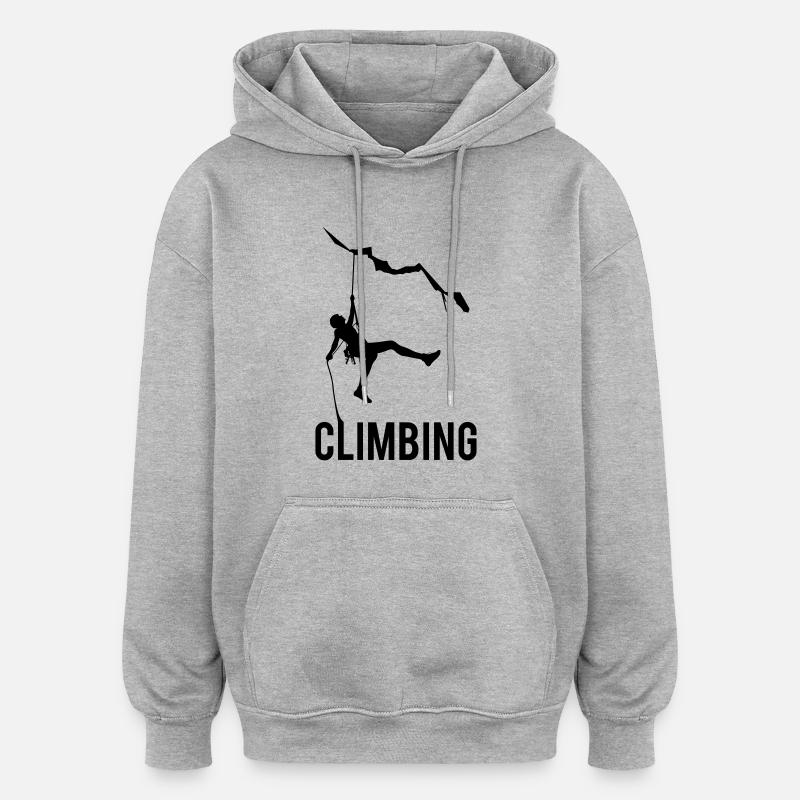 Climbing - Oversized Unisex Hoodie - Grau meliert