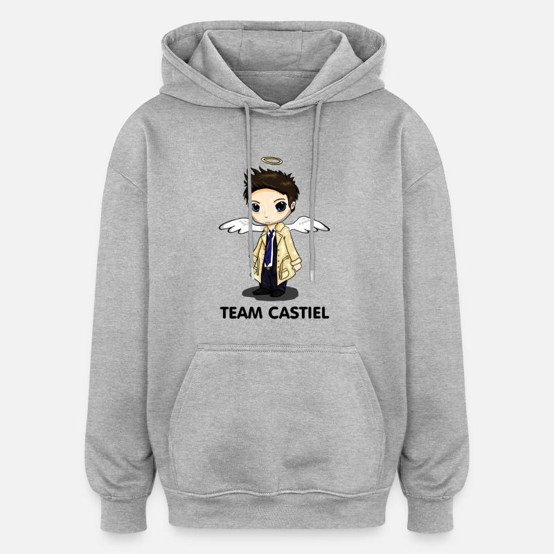 Équipe Castiel (lumière) - Sweat à capuche oversize unisexe - gris chiné