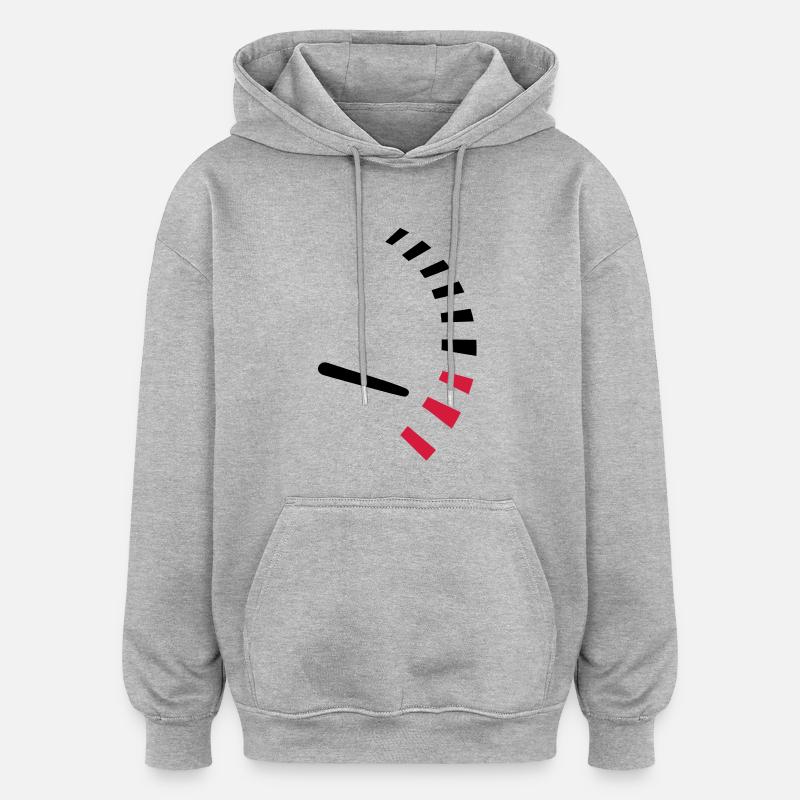Tacho - Oversized Unisex Hoodie - Grau meliert
