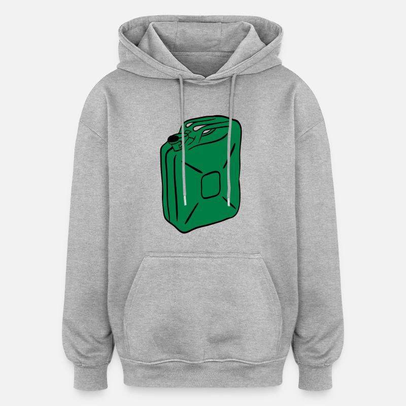 Jerrycan - Sweat à capuche oversize unisexe - gris chiné